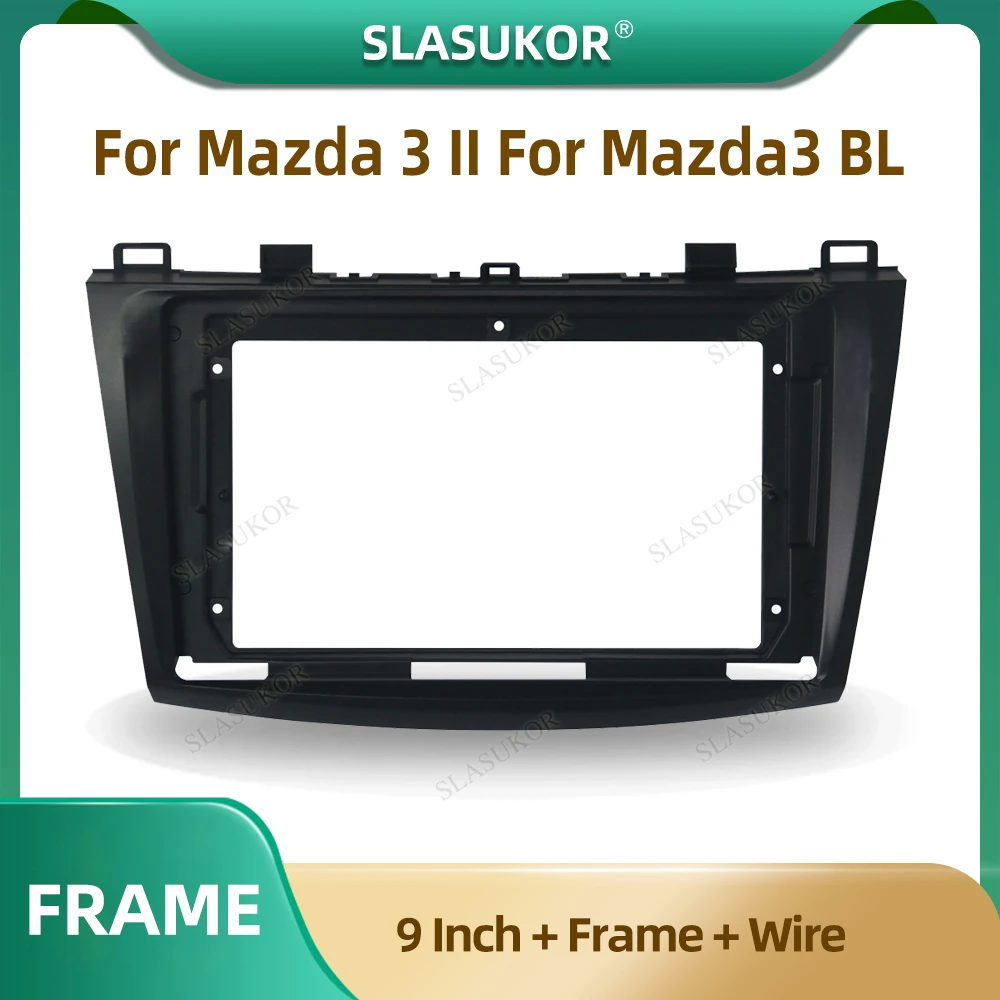 

9-дюймовый автомобильный радиоприемник для Mazda 6 2004-2015, автомобильный радиоприемник, панель, проигрыватель, звуковая рамка, комплект крепления для приборной панели с проводом