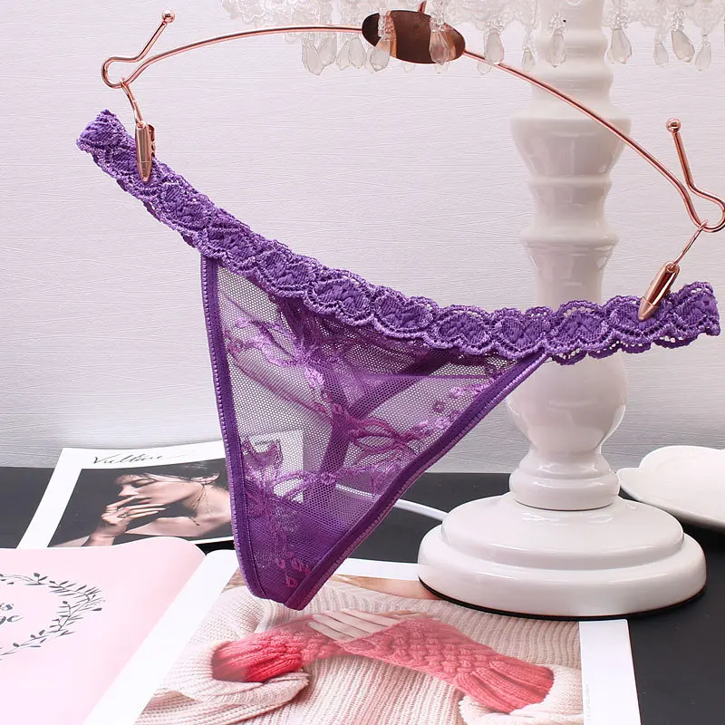 

European Style Thong Women Underwear Sexy Lace Panties Low Waist comfort Underpants Fashion Hollow Out G-String Female Lingerie