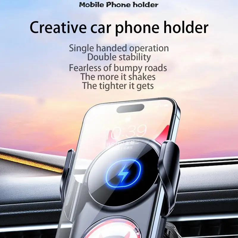 Вращающийся держатель для телефона с функцией зарядки автомобиля
