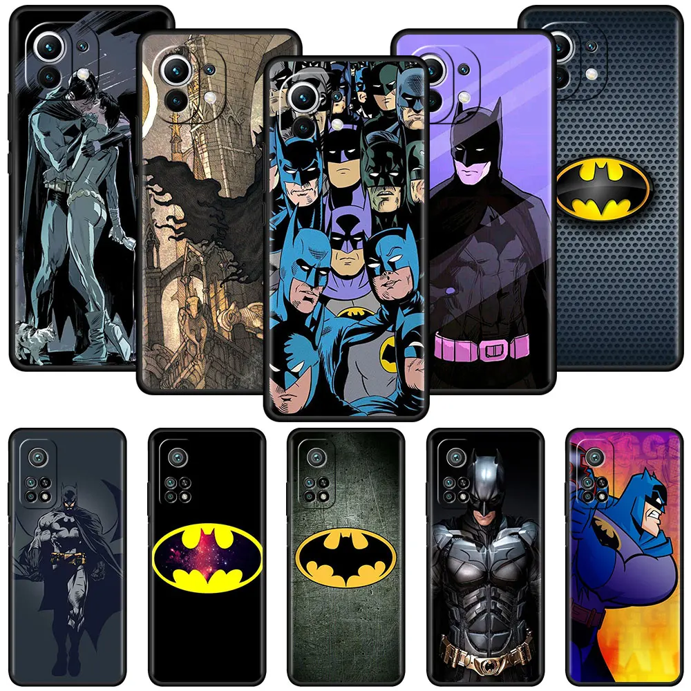

Black Celular Case for Xiaomi Mi Poco X3 NFC M3 11T 5G 11 Ultra 9 Lite 12 10T Pro 9T Soft SmartPhone Funda Black Batman Logo