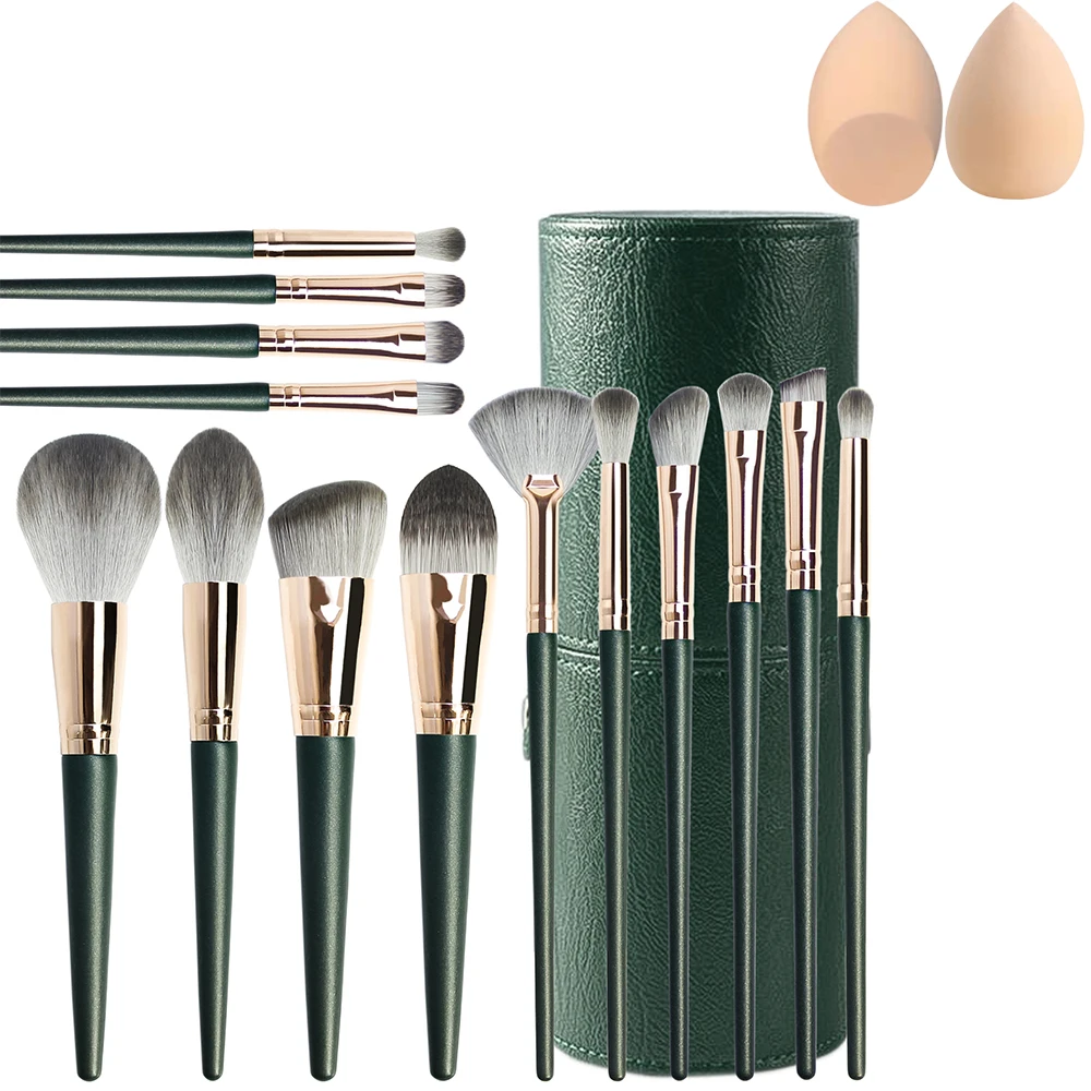 14 pcs makeup brushes set for cosmetic foundation powder blush eyeshadow kabuki blending makeup brush Makeup Brushes Sponge