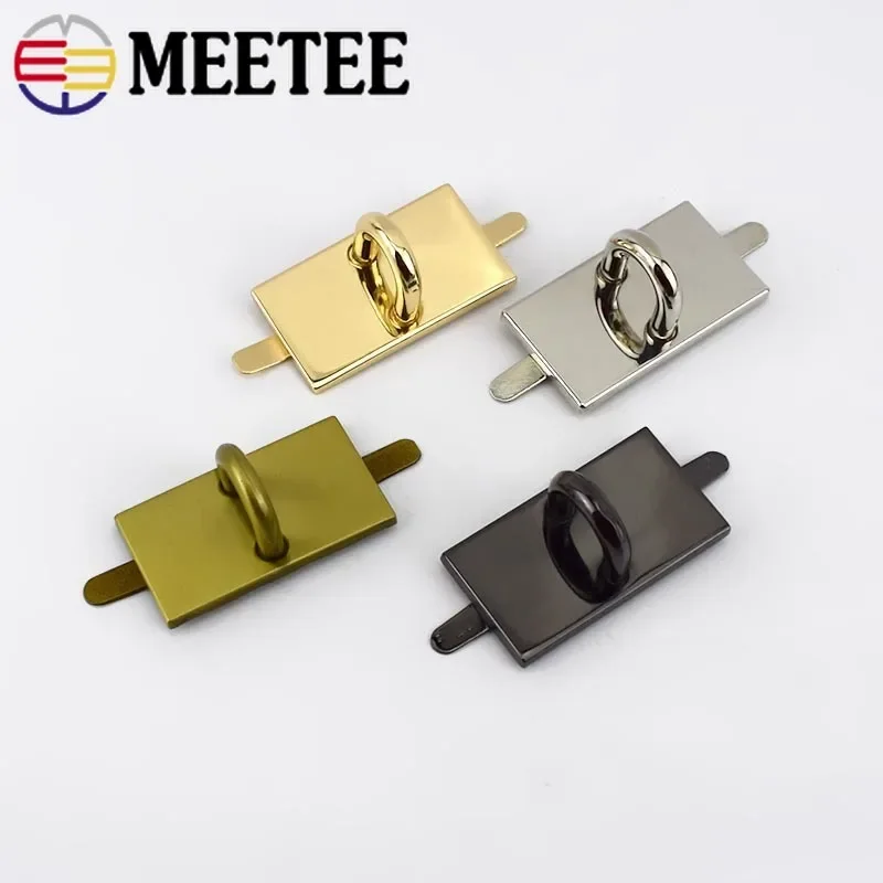 

Meetee 2/4/10pc 20*37mm Bag Pendant Hanger Clasp Ring Buckles Arch Bridge DIY Hardware Handbag Leather Decor Accessory BD446
