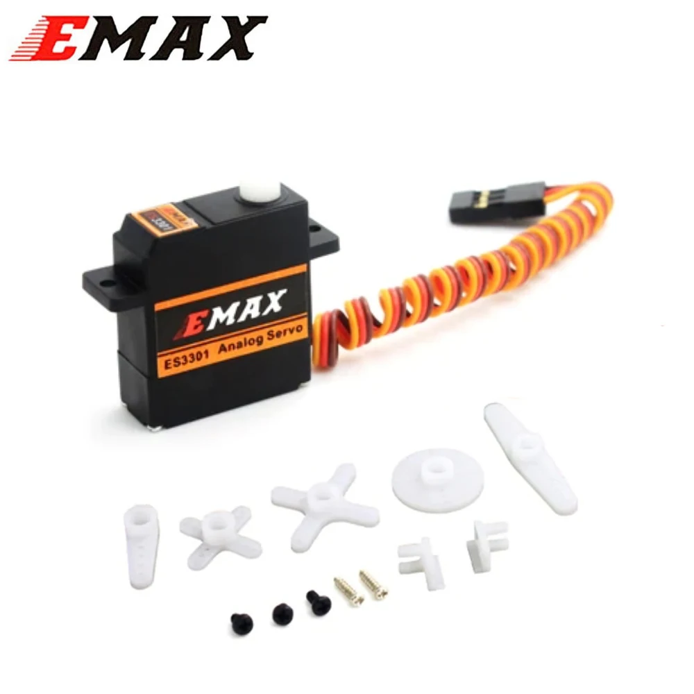 Emax ES3301 4,8-6,0 V 10,6g Аналоговый мини-сервопривод с пластиковой шестерней для радиоуправляемого самолета вертолета планера игрушек