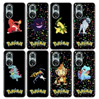 pocket monster pikachu series phone case for honor x8 60 8x 9x 50 30i 21i 20 9a play nova 8i 9 se y60 magic4 pro lite tpu case