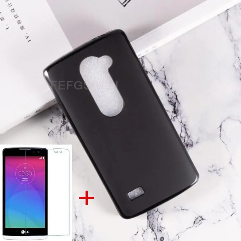 

Anti-knock Soft TPU Phone Case For LG Leon 4G Lte C40 C50 H324 H340 450 H320 H340N MS345 Silicone Cover Bumper Tempered Glass