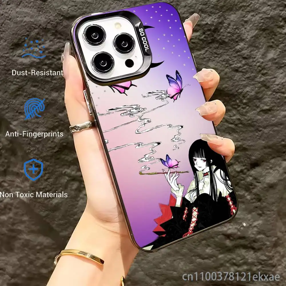 Фото Чехол для телефона X-XxxHOLiC Yuko Ichihara для iPhone 17, 16, 15, 14, 13, 12, 11, Pro, Max, Plus, мягкий, черный №2