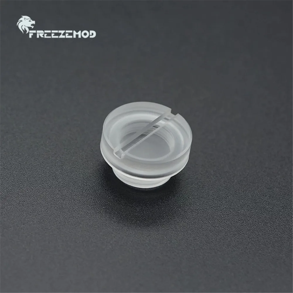 Заглушка для воды FREEZEMOD Frosted G1/4 акриловая матовая с ручной поворотной кнопкой