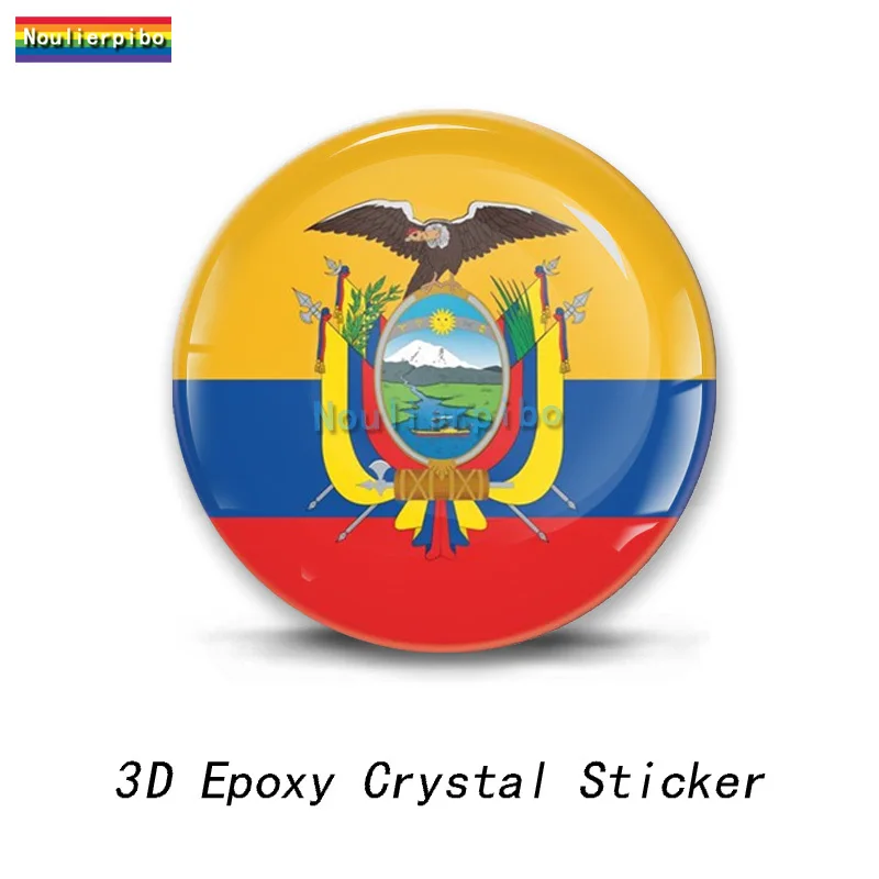 3D эпоксидная смола наклейка на купол автомобиля флаг Эквадора национальная