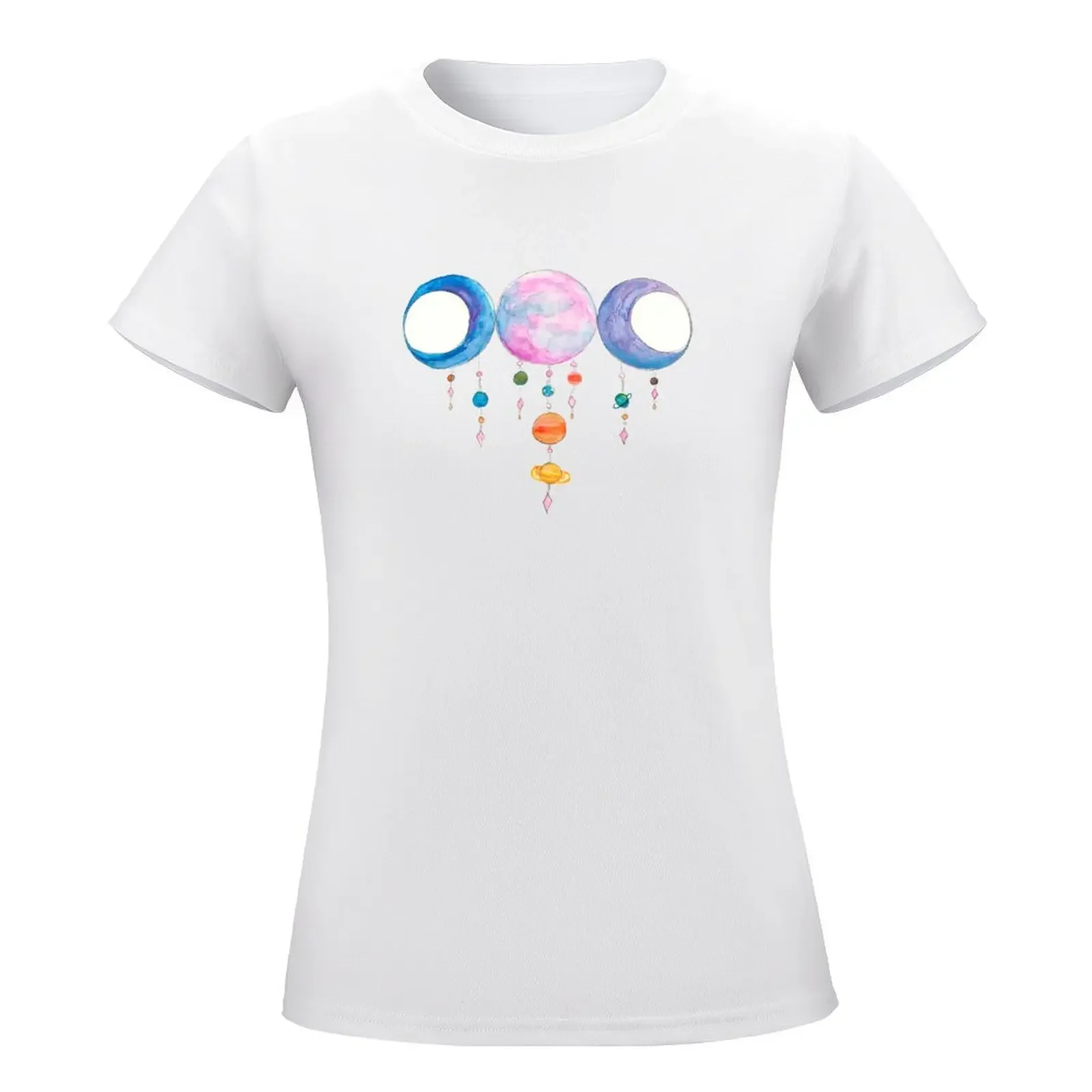 Футболка с Лунной системой эстетическая одежда аниме корейская мода женская