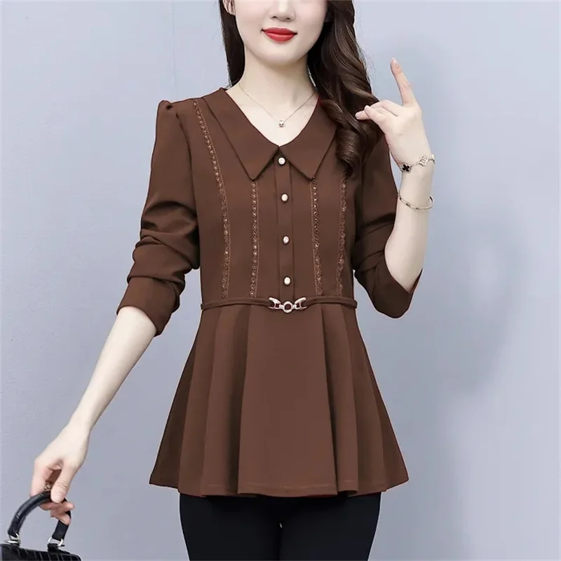 

Thin Top Women Fashion 2023Spring Summer New Coat Middle-Aged Elderly Mothers Installed Waist Slim Bottoming Shirt Female Jacket