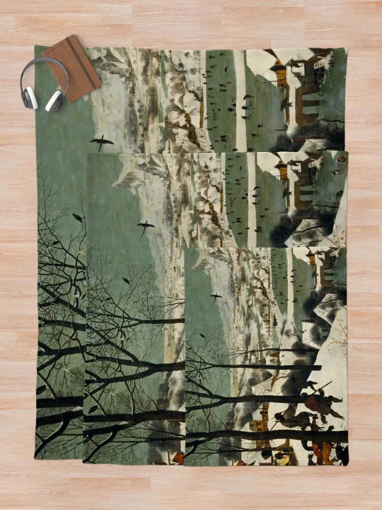 Одеяло для дивана с изображением охотников по снегу-пьестер брурекель одеяло