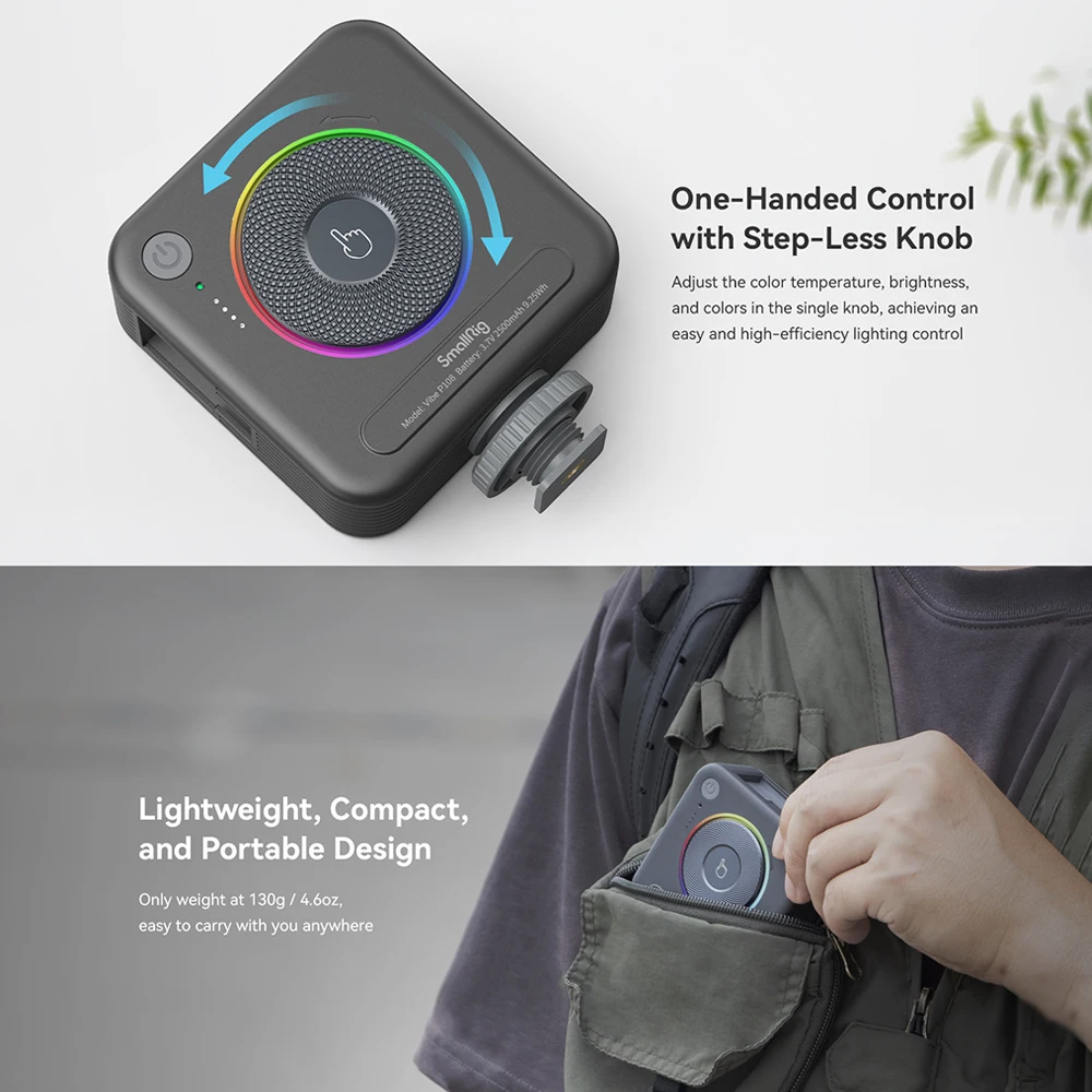 Осветитель SmallRig P108 с RGB-подсветкой 2700K-6500K