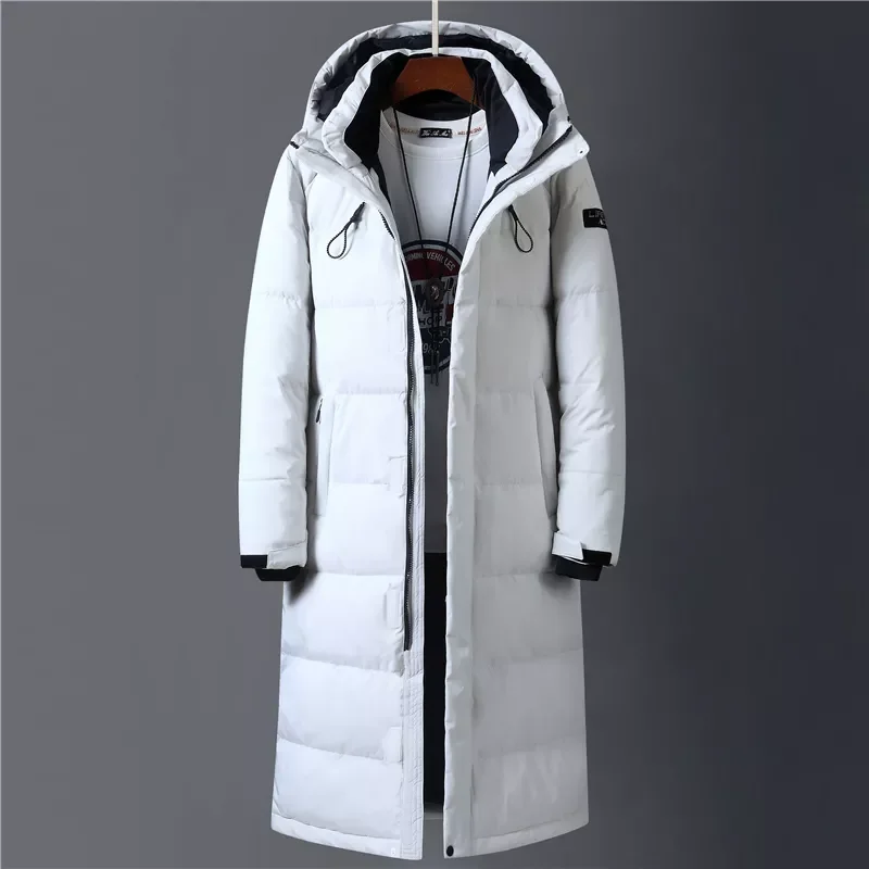 2022New Coat Men 2021 New Winter Men's  X-Long 90%  White Duck Down  Thick （Winter) Warm Casual Down Jackets Brand Clothing