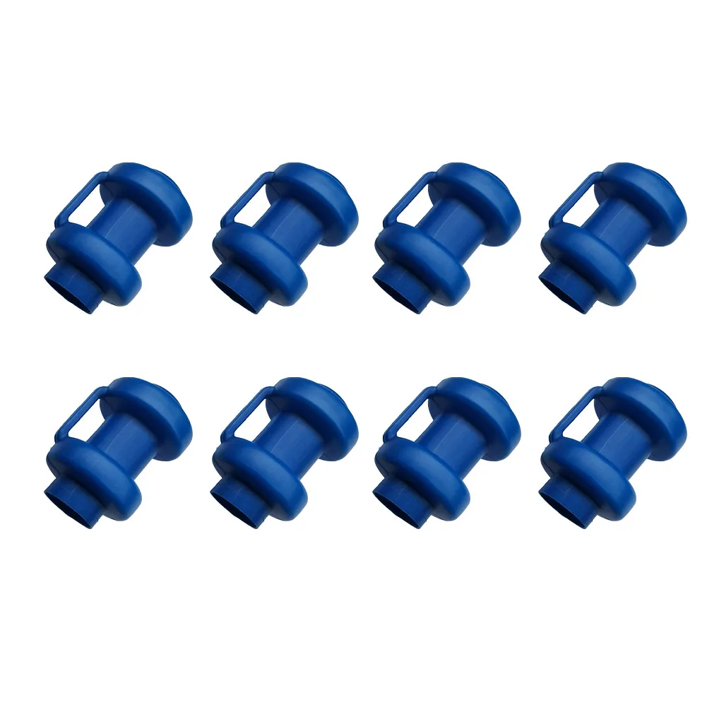 

8PCS 2.5cm Child Trampoline Enclosure Pole Cap For Net Hook Blue PE Trampoline Pole Cover Trampoline Supplies