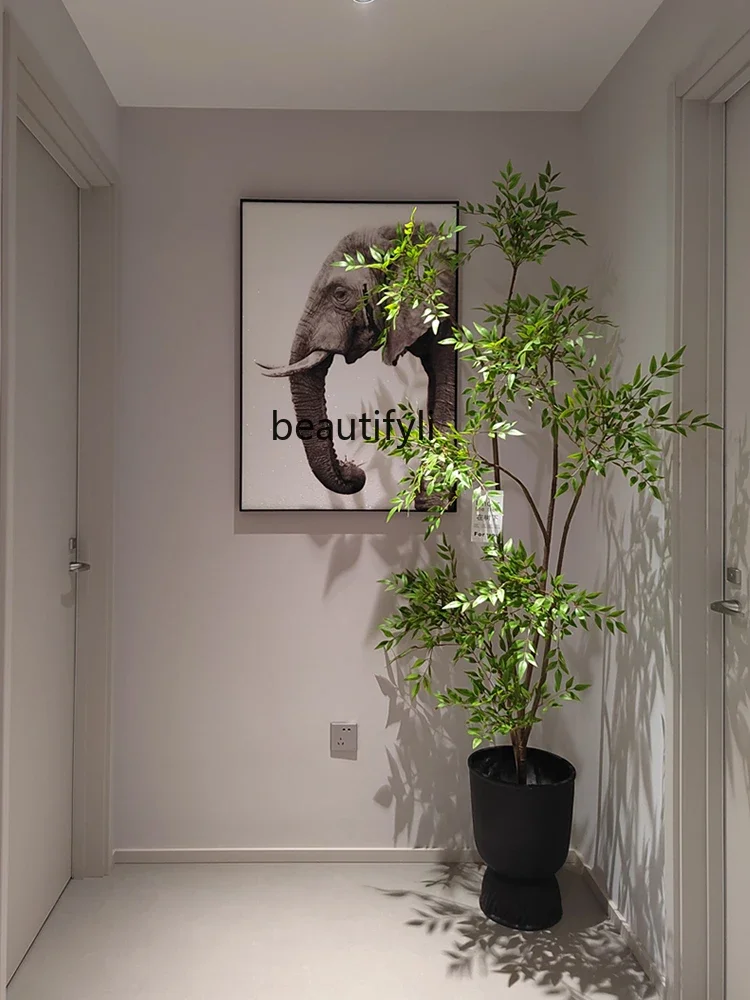 Nantian бамбуковое искусственное растение в горшке