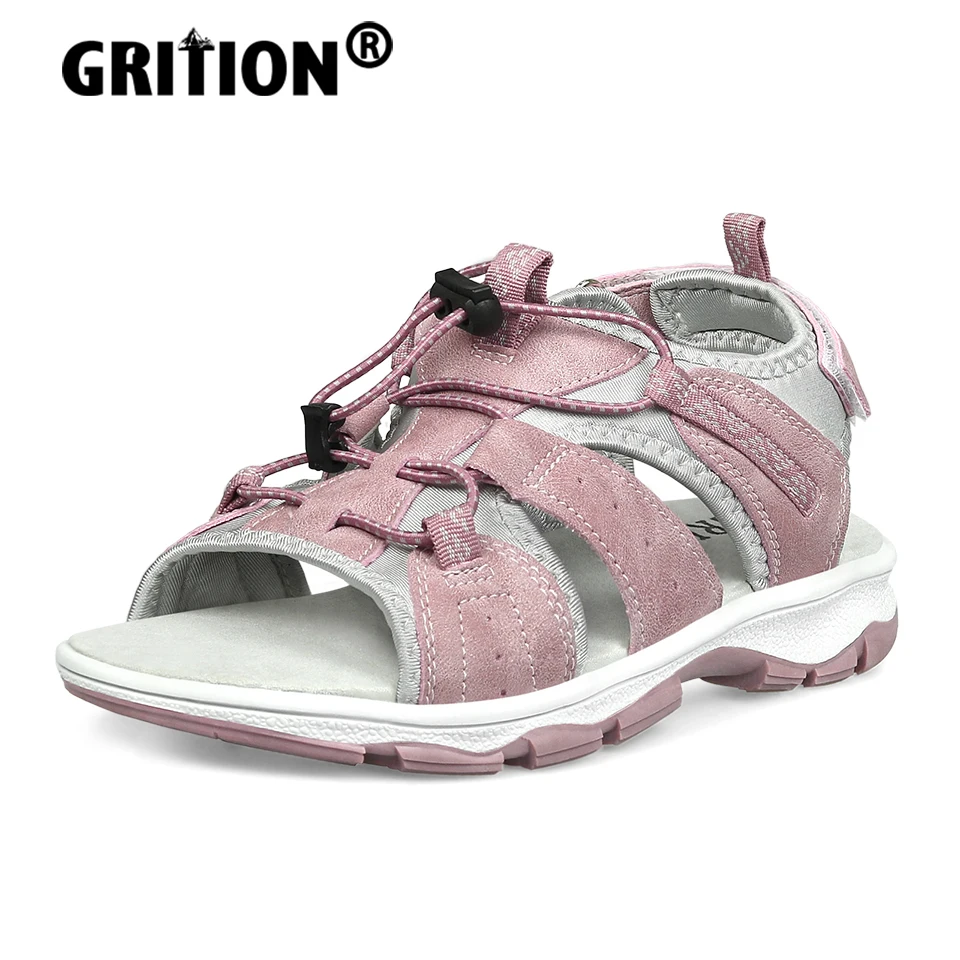 

GRITION Womens Casual Sandals 2022 Summer Beach Breathable Fashion Open Toe Non Slip Hiking Trekking Flat Shoes Size 36-41 New