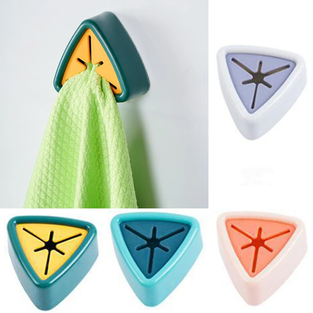

Towel Storage Racks Hanger Adhesive Rag Dishcloth Holder Kitchen Rag Cleaning Hook Tools Creative Bathroom Kitchen Tool 2022