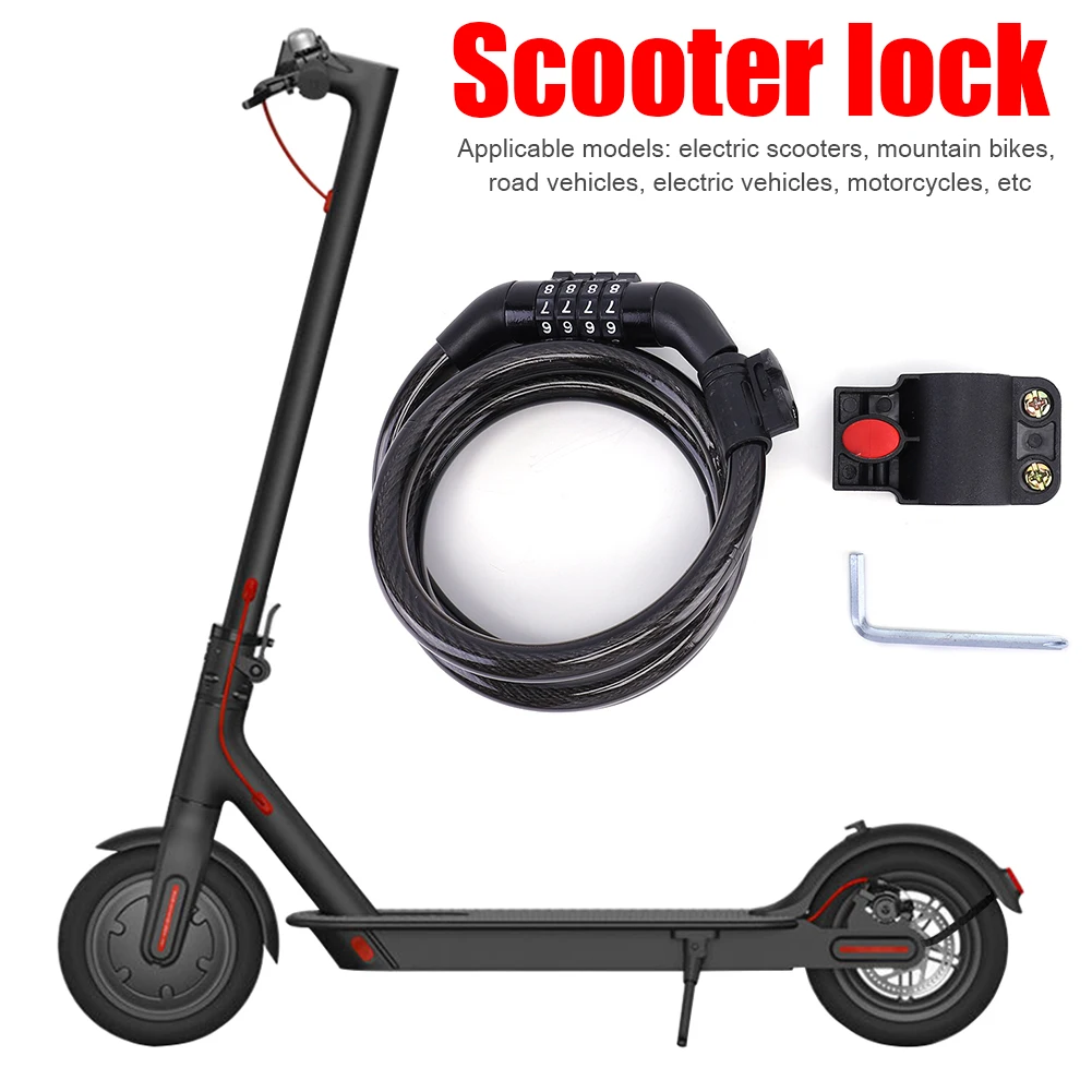 

Anti-theft Bike Lock Combination Number Steel Cable Lock for Mountain Road Bike Electric Scooter Lock