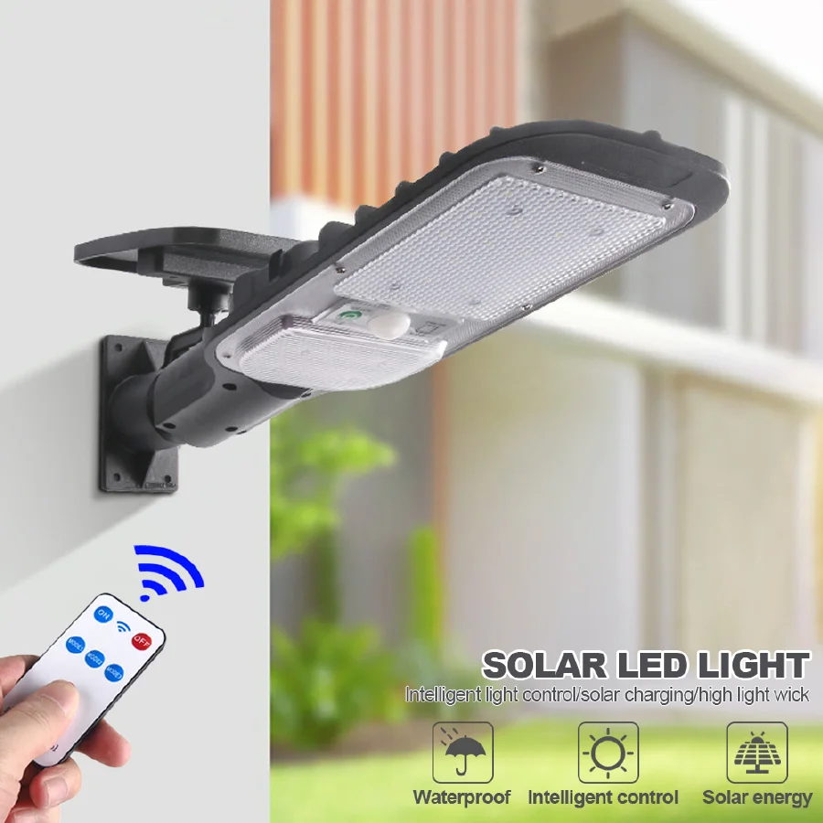 

Split Solar Lights Outdoor Street Lamp with Control Waterproof Motion Sensor 3 Light Mode Security Lighting for Garden Patio