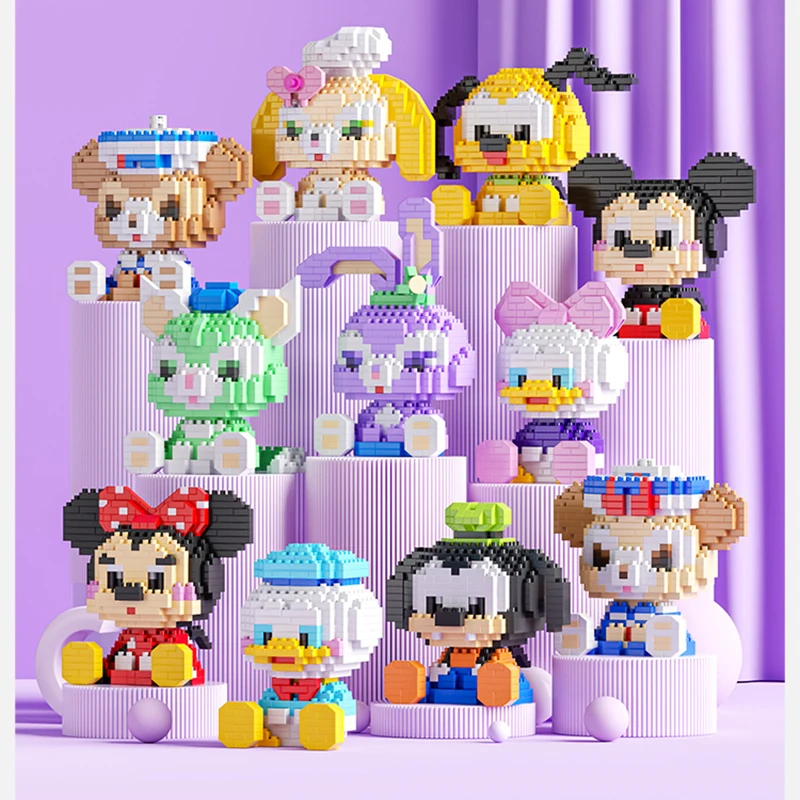 

Disney Micro Size Building Blocks Sets Mickey Mouse Donald Duck Goofy Bricks Plastic Toys Gifts for Kids Children Educational