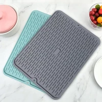 kitchen tableware drying mat silicone heat resistant cup pot insulation pad dinnerware table dish mat multi function supplies