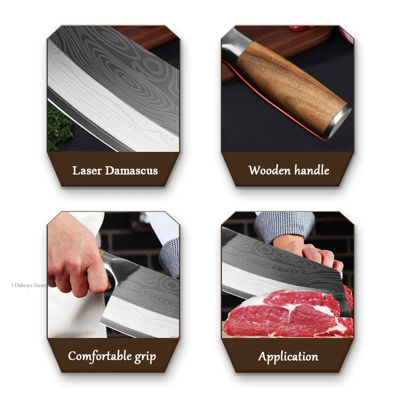 Китайский мясницкий нож ручной работы измельчитель шеф-повар из нержавеющей
