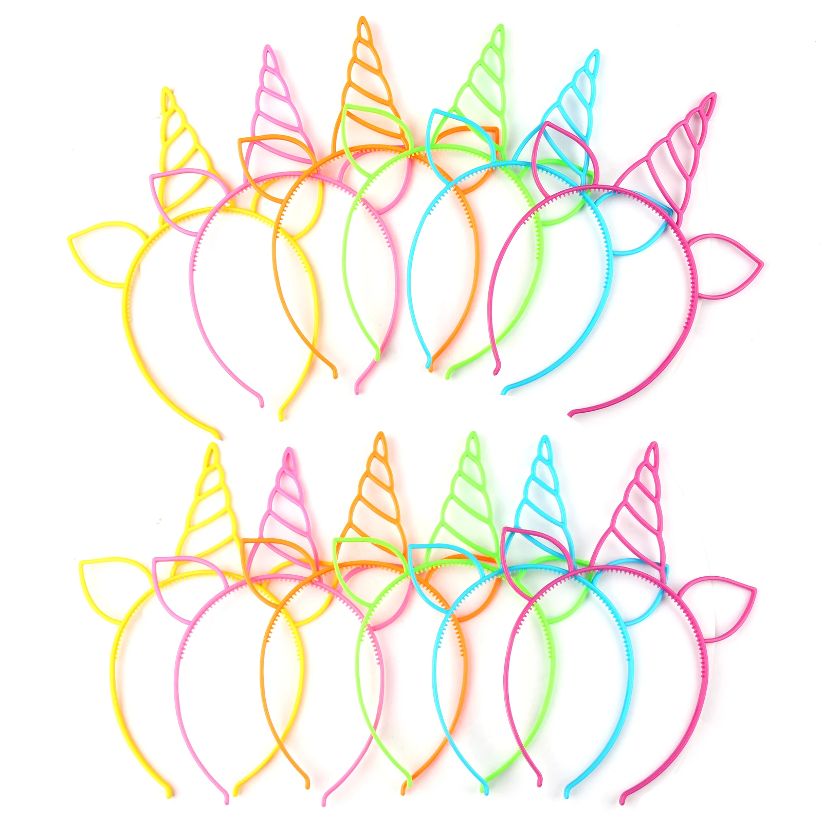 

Candygirl 6PCS Fashion Girls Unicorn Hair Band For Birthday Party Princess Plastic Crown Hairbands Kids Hair Accessories Gifts
