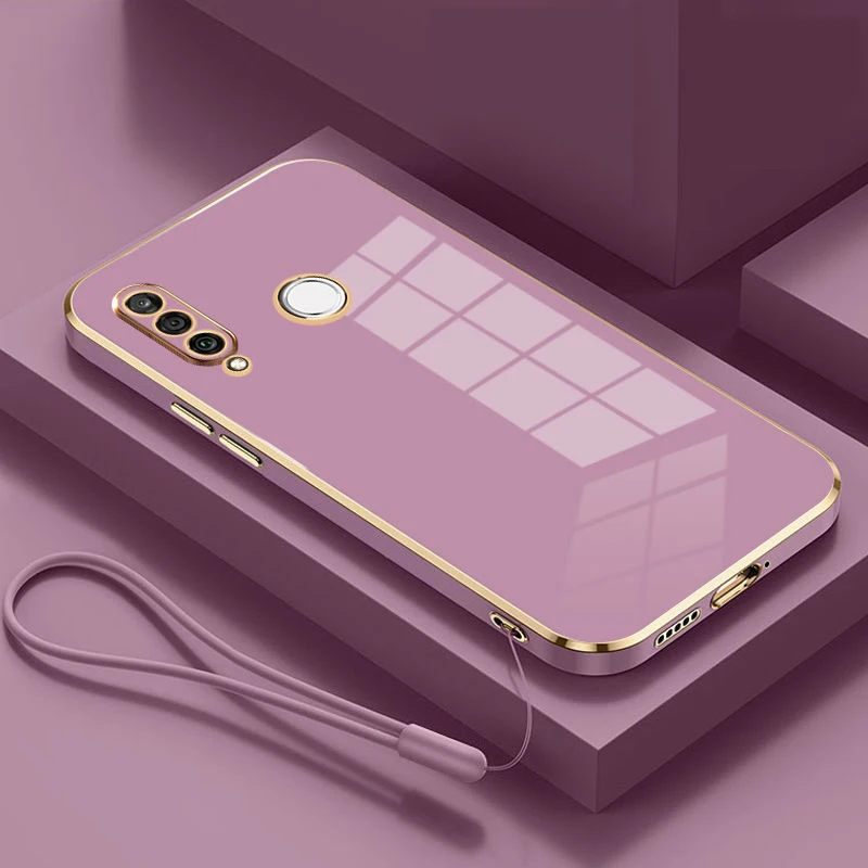 Чехол для Huawei P30 lite, чехол для телефона Huawei P30 lite, искусственная кожа, роскошный чехол с квадратным покрытием, Противоударная задняя крышка