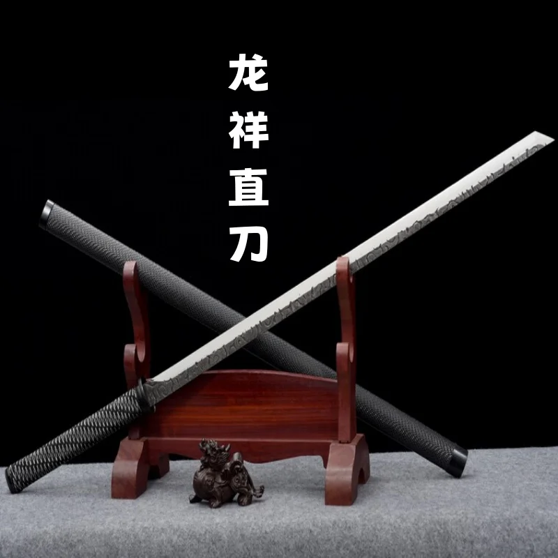 Прямой меч Longxiang горизонтальный Тан встроенный старинный метод ковки подарок