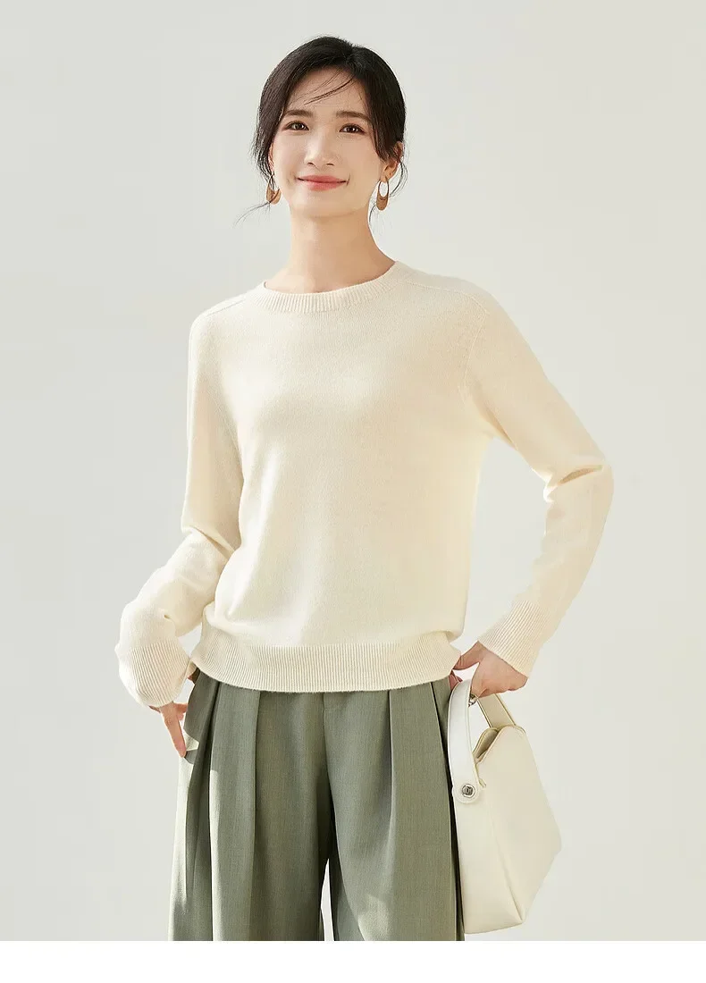 SENTUBILA пуловеры из 100% шерсти женские осенне-зимние 2023 повседневный свободный