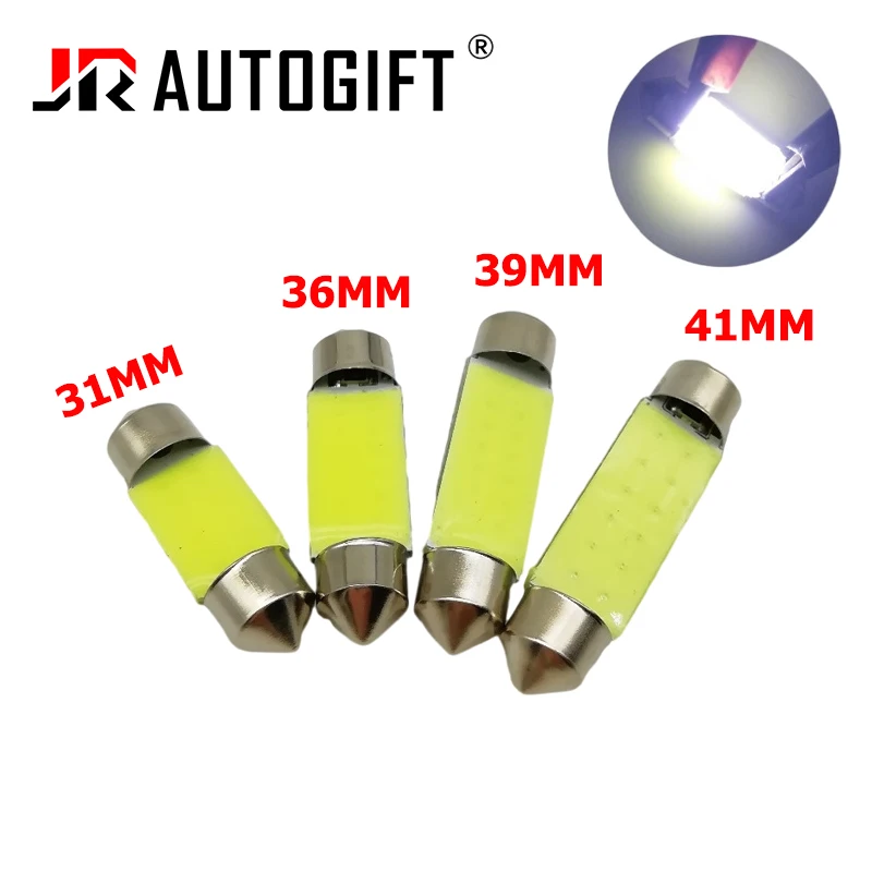 10х гирлянда 31 мм, 36 мм, 39 мм, 41/42 мм, C5W, C10W, светодиодная лампа COB 12SMD, 12В, 24В для салона автомобиля, Верхняя лампа для чтения багажа, суперъяркая