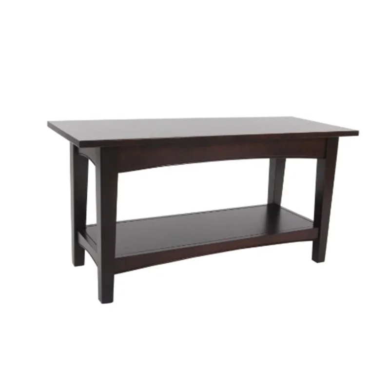 

Shaker Cottage Tray Shelf Coat Hook with Bench, Espresso