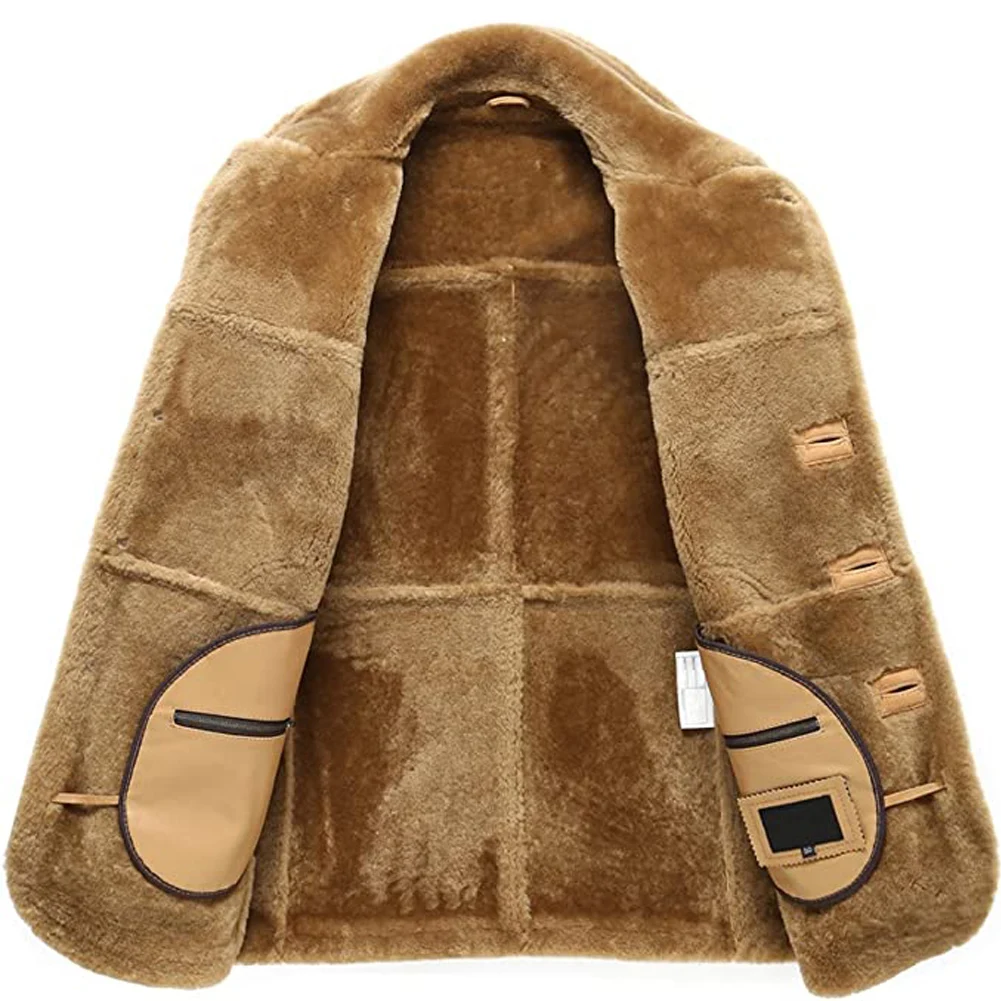 Мужская дубленка Denny&ampDora куртка из овчины B-3 верхняя одежда-бомбер летное пальто