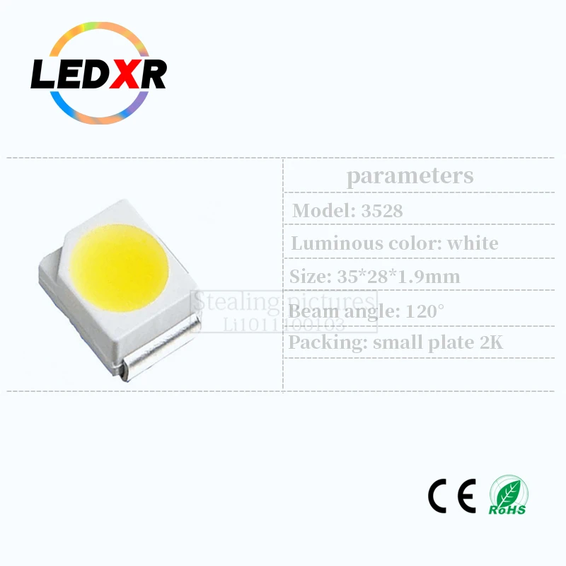 

Светодиоды LEDXR 3528 белый свет 100 шт