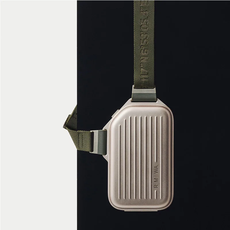 

Легкая роскошная сумка через плечо из титана и золота RMWA на одно плечо, вертикальная сумка через плечо из алюминиево-магниевого сплава, серебряная дорожная сумка для телефона