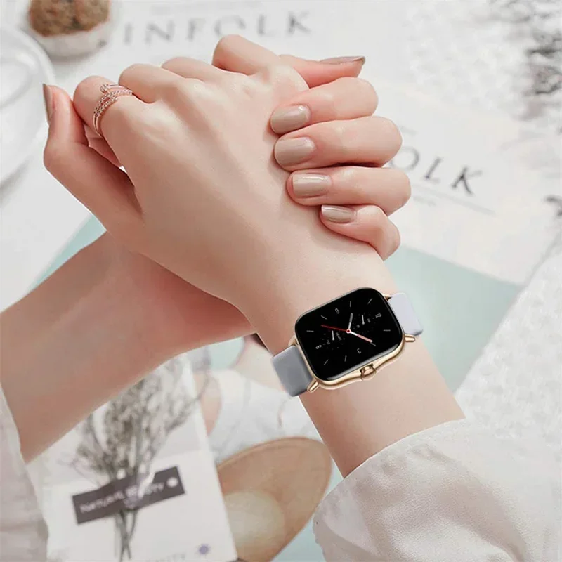Фото Силиконовый ремешок для Amazfit GTS 4/3/2e/GTS2 Mini/GTR 42 мм/47 мм/GTR 4/3 Pro/2/2e, спортивный браслет Amazfit bip 20 мм/22 мм, ремешок для часов №4