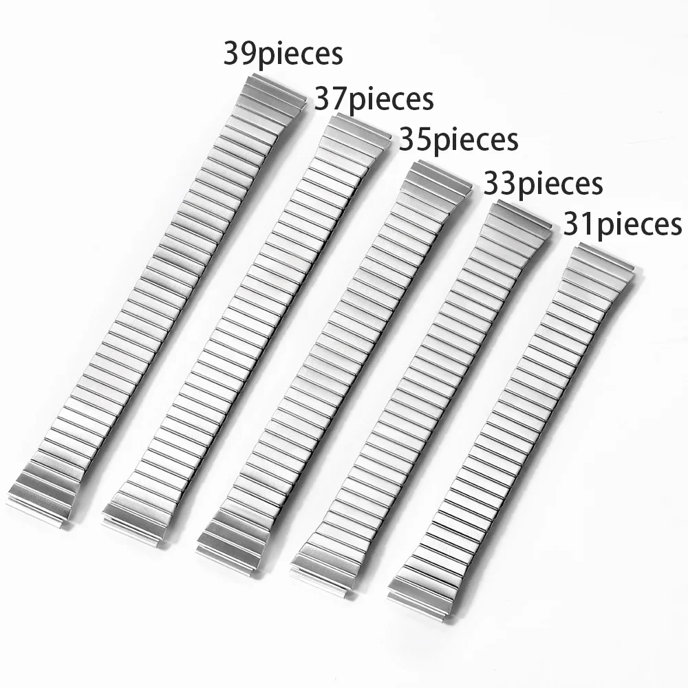 

Высококачественный эластичный ремешок для часов из нержавеющей стали 18 мм полированный серебристый металлический браслет выдвижной водонепроницаемый ремешок для часов