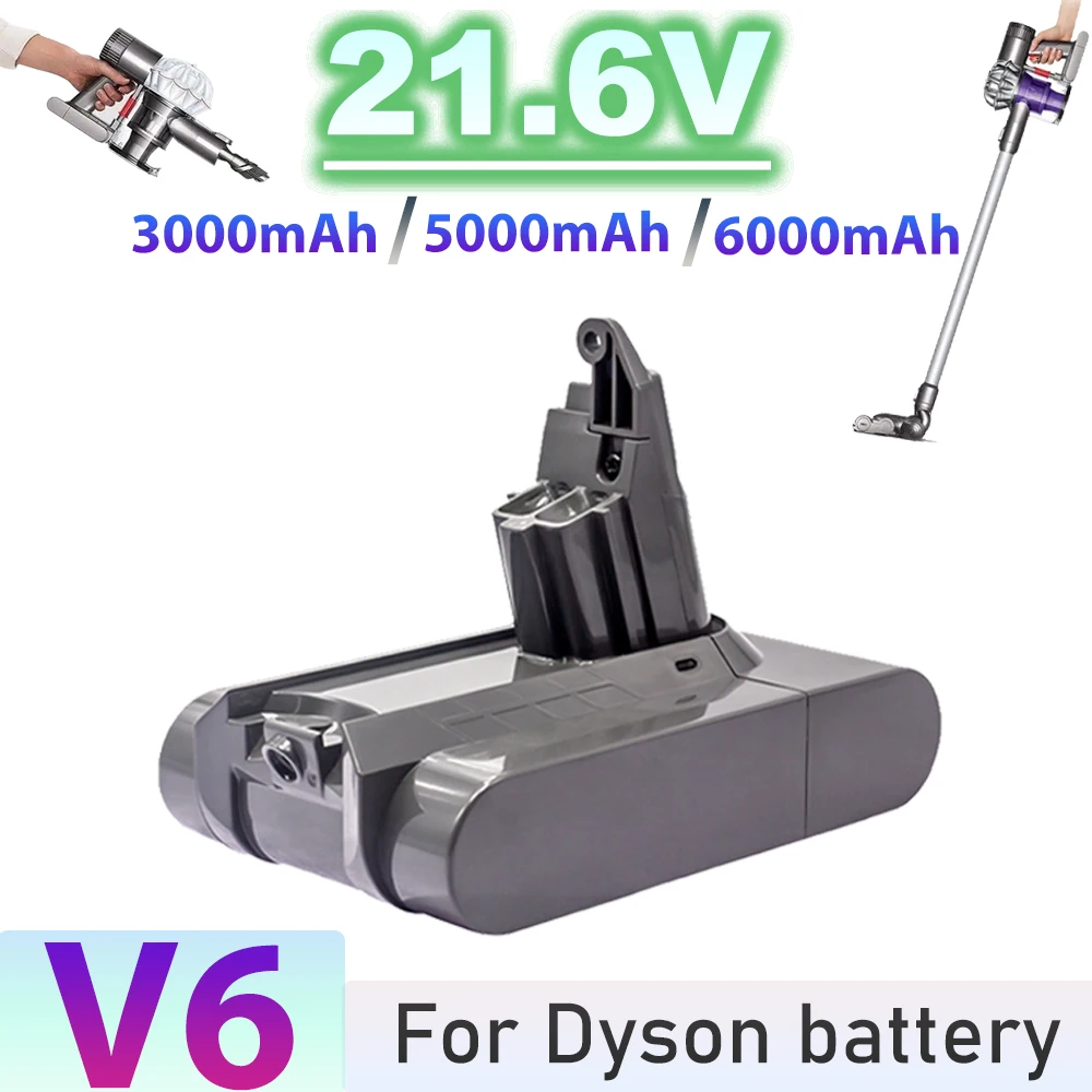 

21.6V 6000mAh Replacement Battery for Dyson Li-ion Vacuum Cleaner SV09 SV07 SV03 DC58 DC61 DC62 DC74 V6 965874-02 Animal Battery