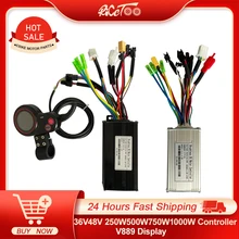 26A 30A eBike Sinewave Controller 250W 350W 500W 750W 1000W 36V/48V Three Mode Brushless Electric Bicycle E-Scooter