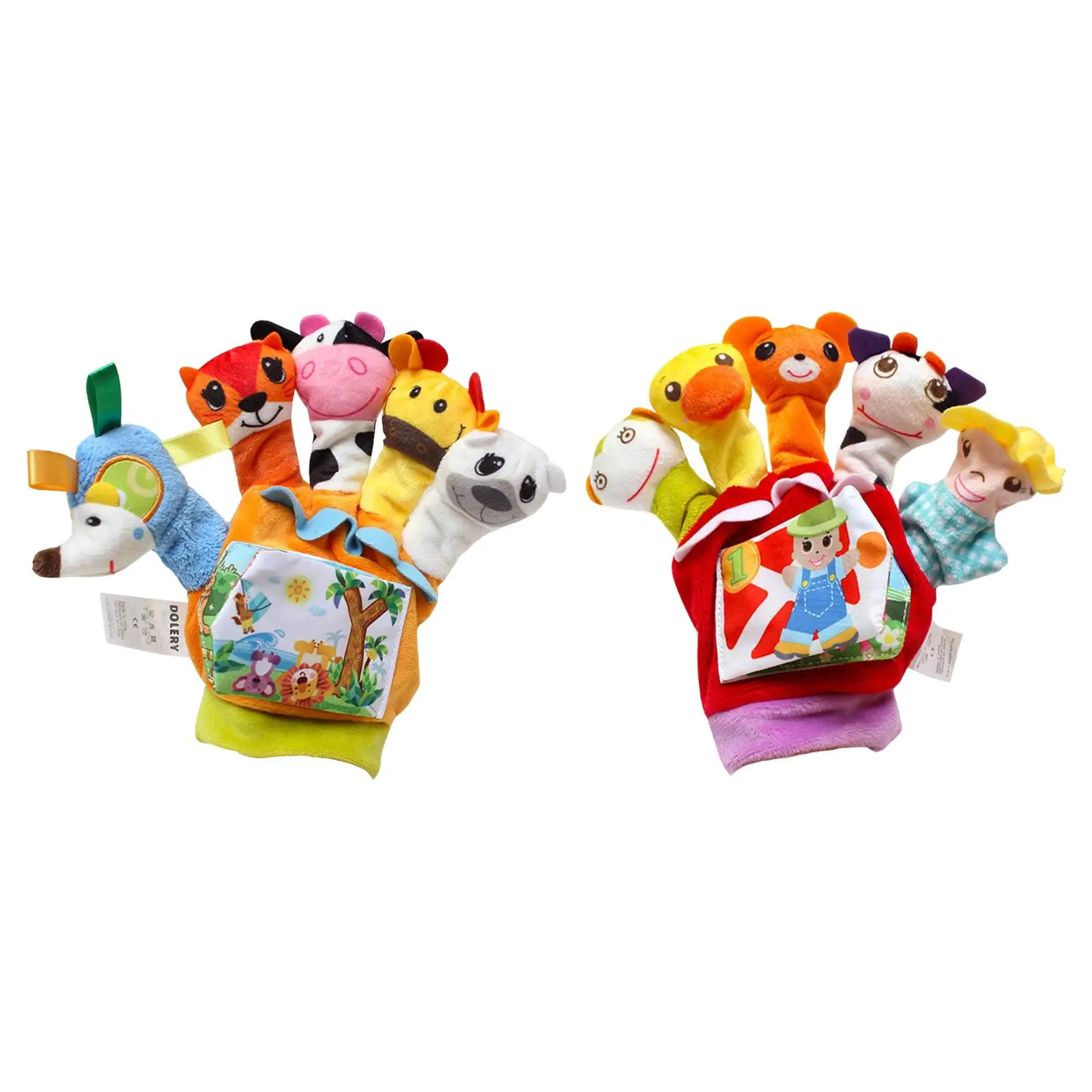 

Детская игрушка пальчиковая марионетка тканевая книга взаимодействие родителя ребенка Новинка подарки 6 месяцев +