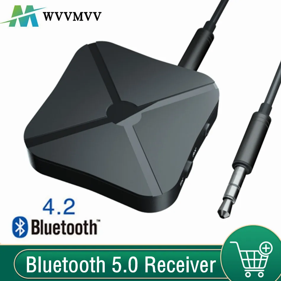 

WvvMvv Bluetooth 5.0 4.2 Receiver and Transmitter Audio Music Stereo Wireless Adapter RCA 3.5MM AUX Jack For Speaker TV Car PC