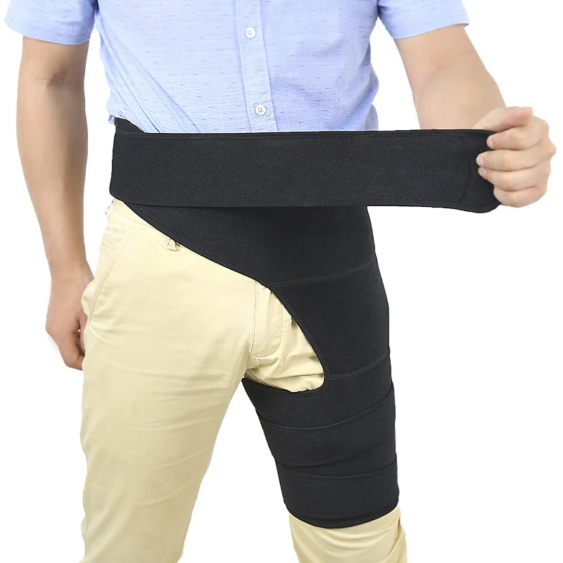 

Men Women Compression Sport Thigh Waist Wrap Strap Hip Stability Brace Protector Breathable Adjustable Groin Support Jockstrap