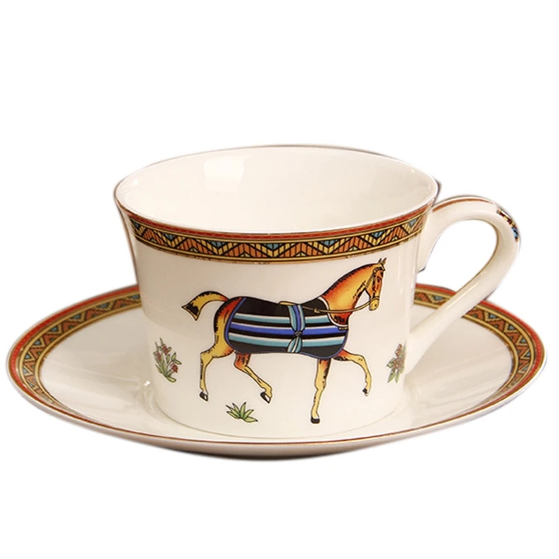 

Creative Ceramic Coffee Cup European Cup Set Simple Office Afternoon Tea Lovers Milk Bone China Water Cup