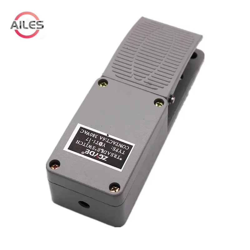 Фото YDT1-17 High Quality Foot Switch Aluminum Shell Reset Single Pedal Switches with KH9011 Chip Silver Contact 1NO 1NC №1
