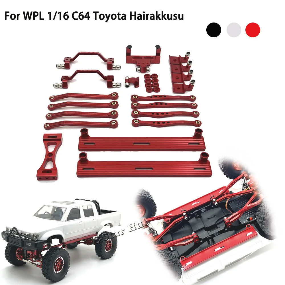 Педаль тяги амортизатора рулевая база для WPL 1/16 C64 Toyota Hairakkusu металлические детали