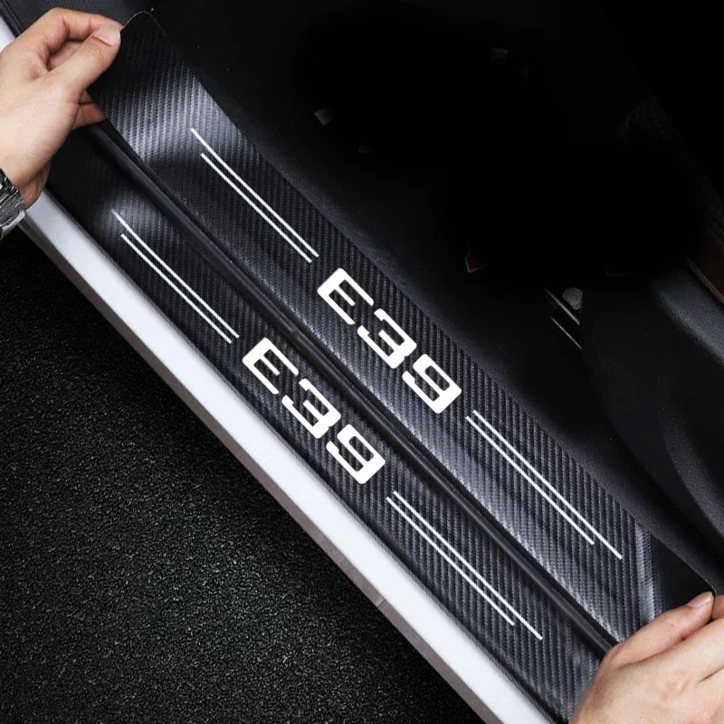 Защитные наклейки на порог двери автомобиля декоративные для BMW E39 Logo 2023 защита