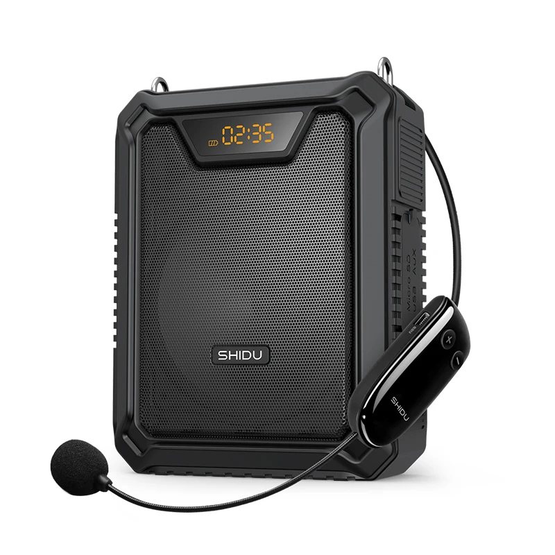 Фото Портативный водонепроницаемый PA-динамик SHIDU IPX5 с Bluetooth и беспроводным УВЧ-усилителем голоса для учителей, перезаряжаемый через Type-C №1