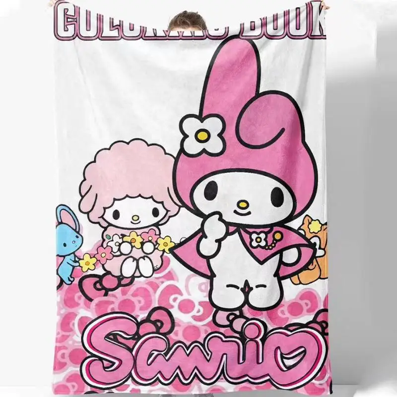 

Kawaii Sanrios My Melody плюшевое одеяло пианино мультфильм милое фланелевое одеяло кондиционер всесезонное одеяло для сна шаль