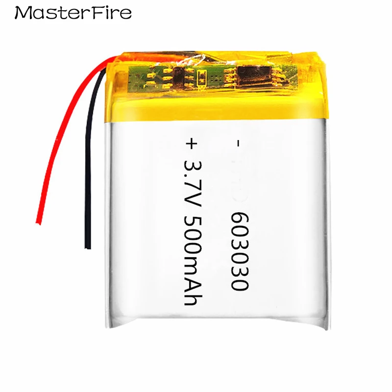 

Wholesale 603030 3.7V 500mah Rechargeable Lithium Polymer Battery for Bluetooth Headset Speaker Massager Navigator Tablet Cell