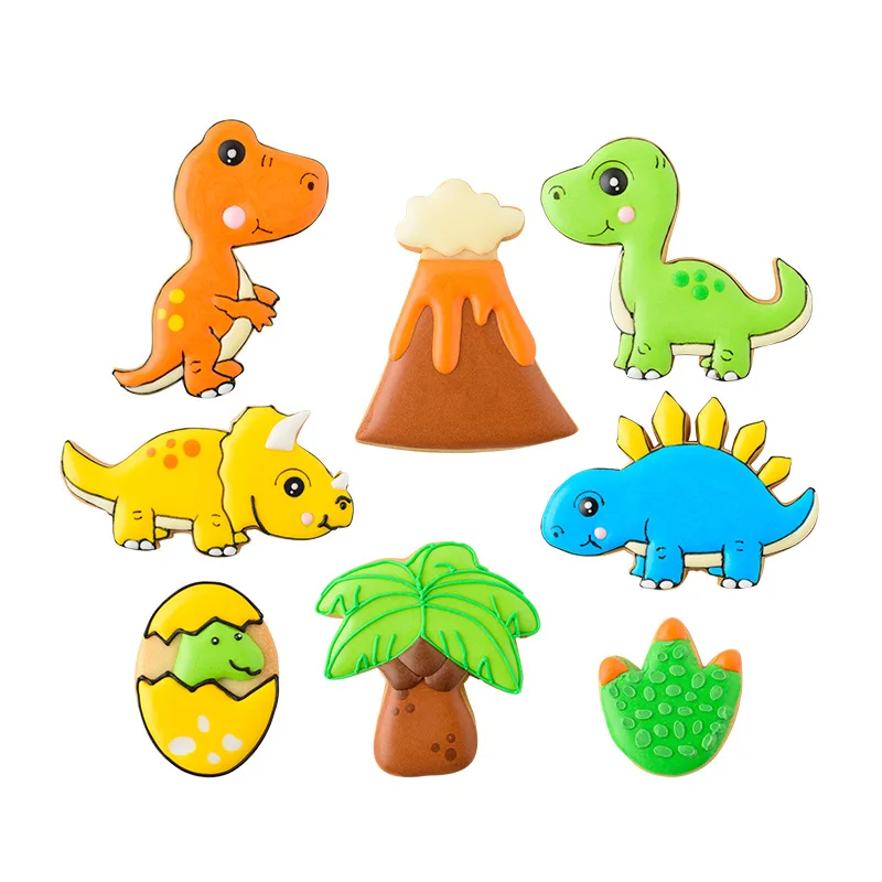 Милые животные помадка печенье форма мультяшный динозавр яйца Вулкан кокосовое